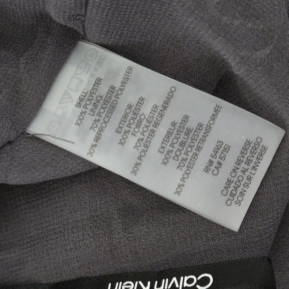 Calvin Klein Large Womens Gray Floral Ruffle Blouse - Picture 8 of 11